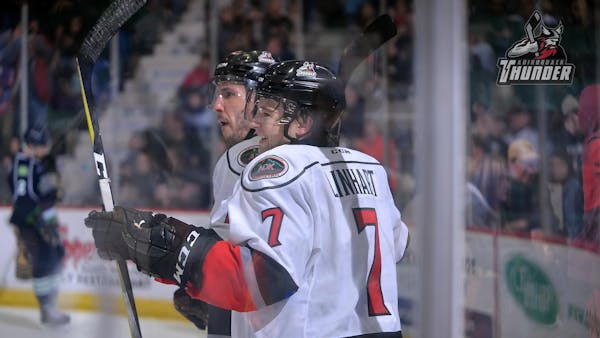 THUNDER CLINCH POSTSEASON BERTH WITH SEVEN-GOAL OUTBURST IN MAINE