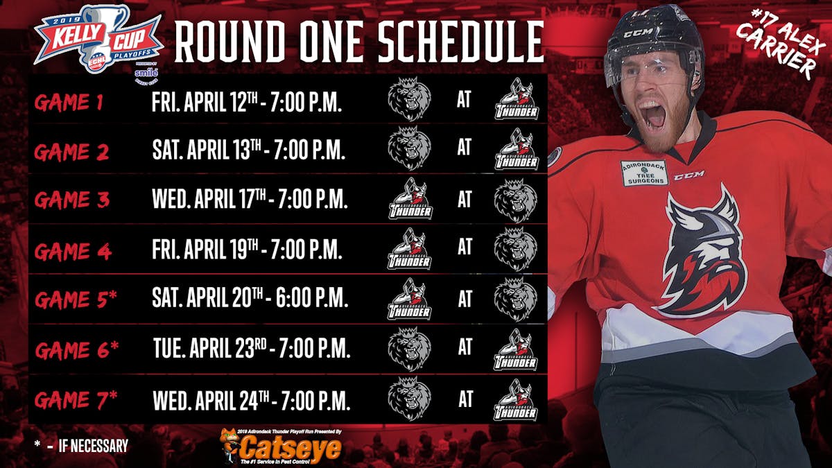 THUNDER ANNOUNCE ROUND 1 PLAYOFF SCHEDULE! | Adirondack Thunder thunder-announce-round-1-playoff-schedule-adirondack-thunder