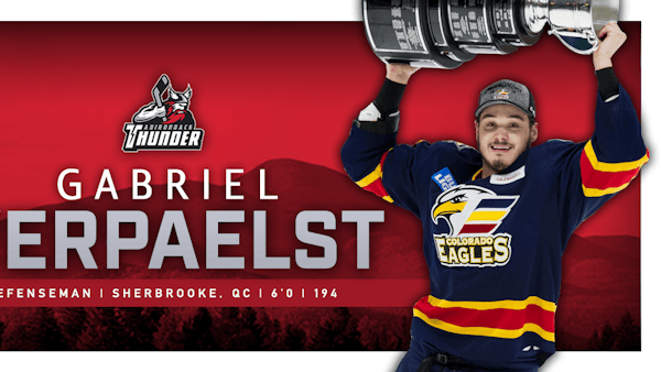 Adirondack Signs 2018 Kelly Cup Hero Gabriel Verpaelst