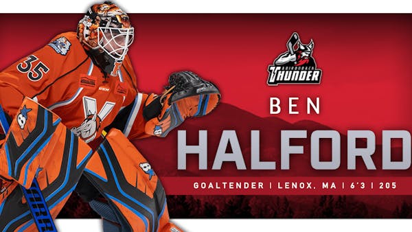 Thunder Add Goaltender Ben Halford