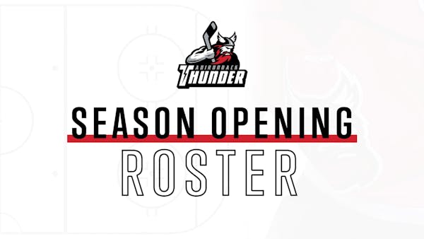 Thunder Announce Season-Opening Roster