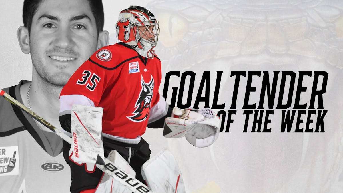 JAKE THEUT NAMED ECHL GOALTENDER OF THE WEEK