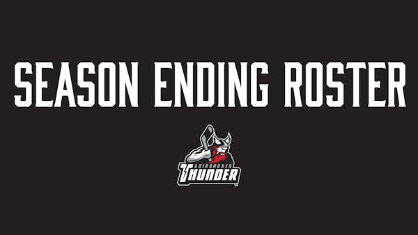 THUNDER ANNOUNCE SEASON ENDING ROSTER
