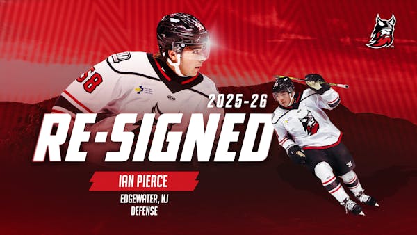 THUNDER BRING BACK DEFENSEMAN IAN PIERCE