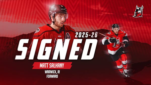 FORWARD MATT SALHANY RETURNS TO ADIRONDACK