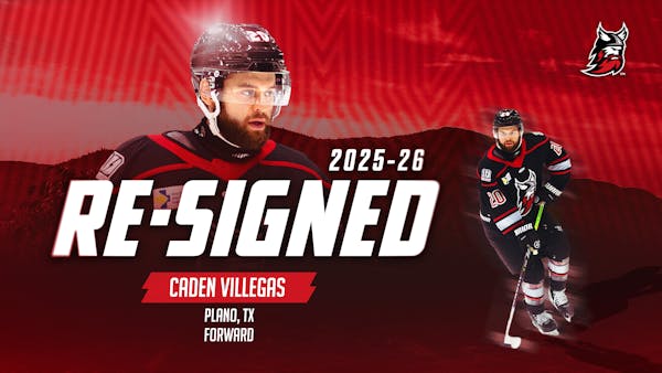 FORWARD CADEN VILLEGAS RE-SIGNS WITH ADIRONDACK