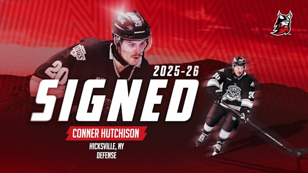 THUNDER SIGN DEFENSEMAN CONNER HUTCHISON