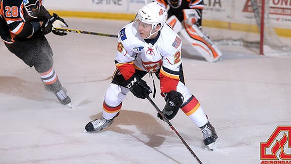 FLAMES ASSIGN CENTER MARKUS GRANLUND TO ADIRONDACK