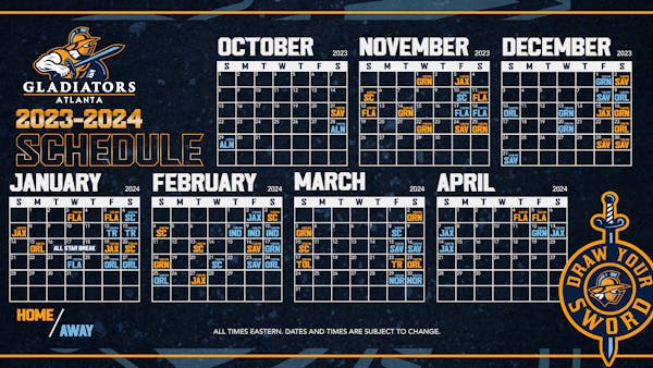 Atlanta Gladiators Announce 2023-24 Schedule