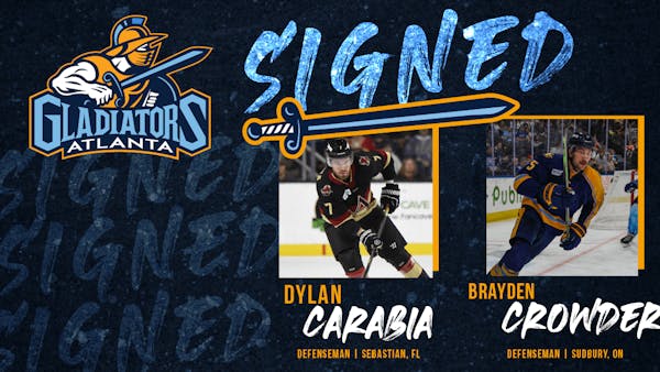 ATLANTA GLADIATORS BRING BACK CARABIA, CROWDER