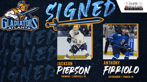 GLADIATORS ADD ANTHONY FIRRIOLO, JACKSON PIERSON