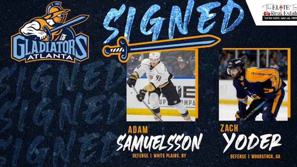 GLADIATORS BRING BACK YODER, SIGN SAMUELSSON