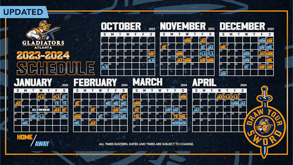 Atlanta Gladiators Announce 2023-2024 Schedule Changes