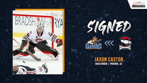 Gladiators Sign Goaltender Jaxon Castor