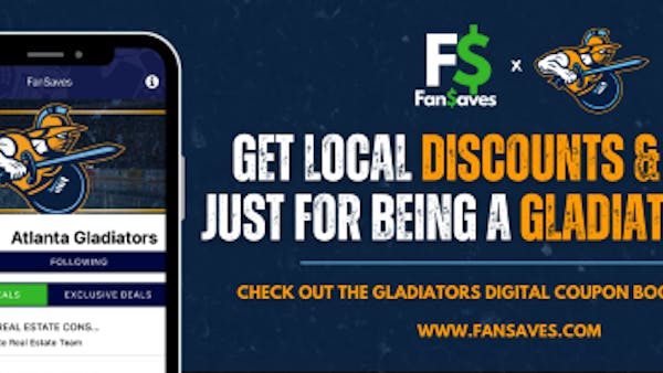 Atlanta Gladiators Partner with FanSaves to Offer Fans Digital Coupon Book