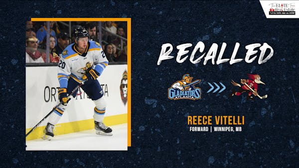 Reece Vitelli Recalled to AHL Tucson