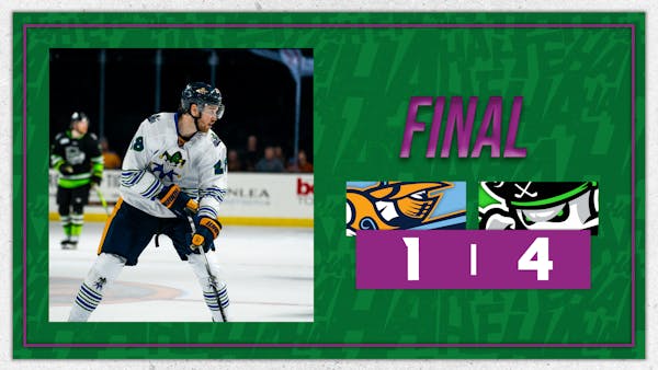 Gladiators overwhelmed by Ghost Pirates in 4-1 loss
