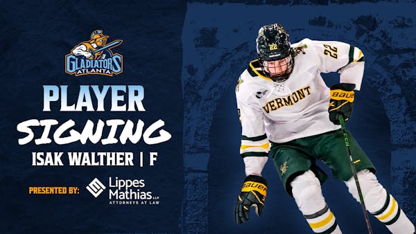 Isak Walther Signs with Gladiators for 2025-26