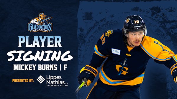 Mickey Burns Re-Signs with Gladiators for 2025-26 Season