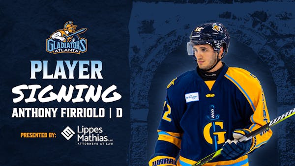 Gladiators Re-Sign Defenseman Anthony Firriolo