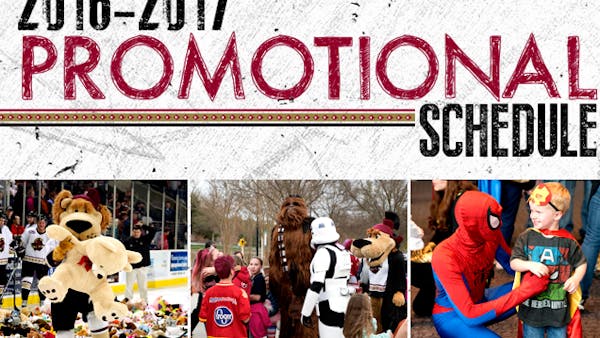 2016-2017 Promo Schedule Announced