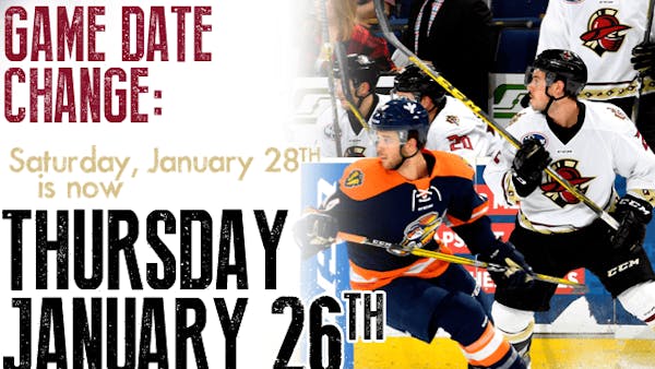 Gladiators January 28th Home Game Rescheduled