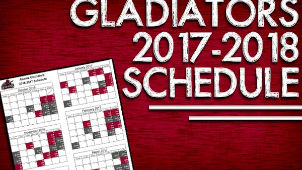 Gladiators Release 2017-2018 Schedule