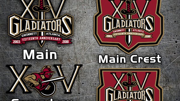Gladiators Unveil 15th Anniversary Logos