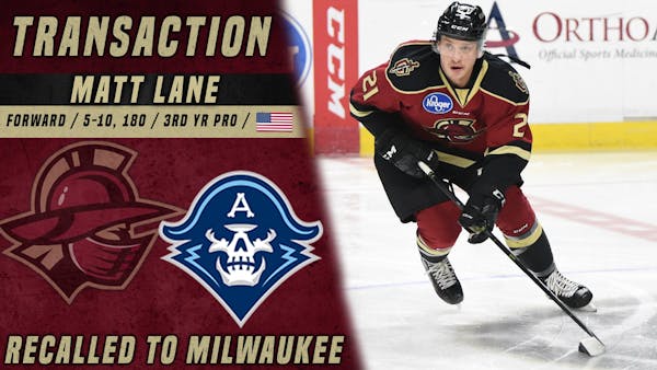 Lane Recalled by Milwaukee