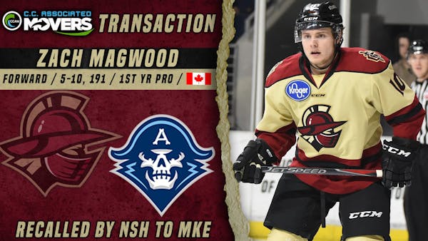 Nashville Recalls Magwood to Milwaukee