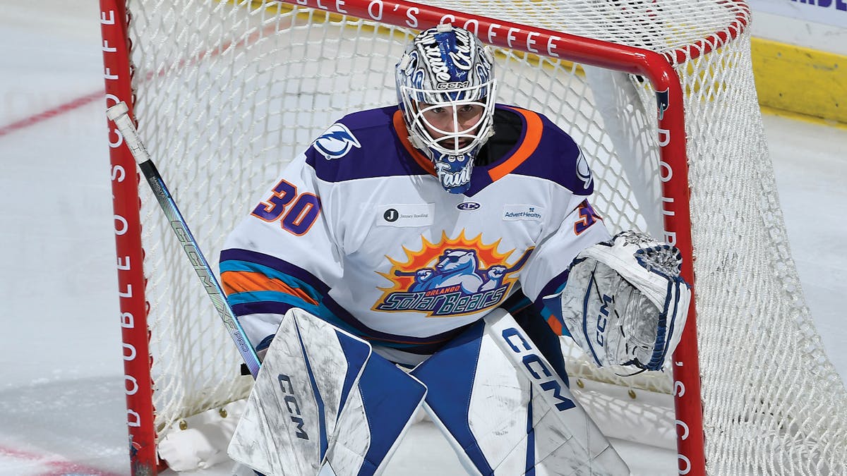 Action photo of Ryan Fanti of the Orlando Solar Bears