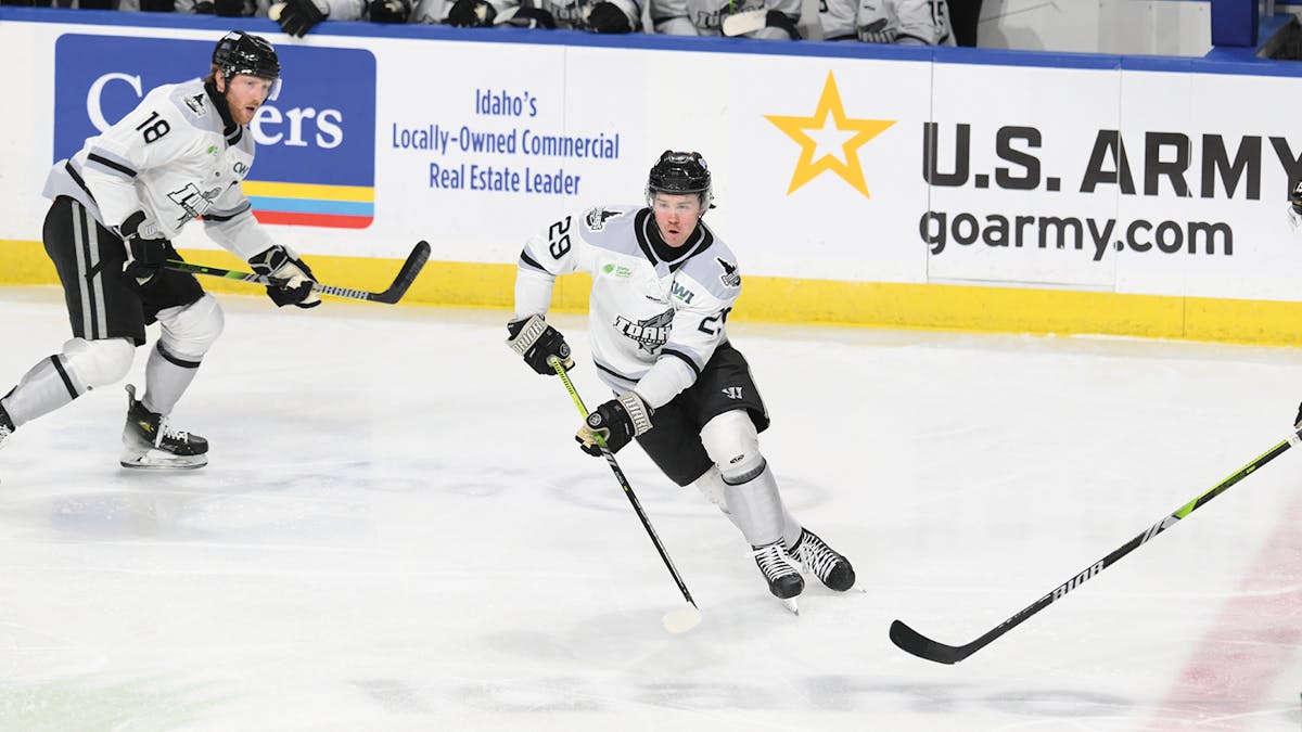 Action photo of Connor MacEachern of the Idaho Steelheads