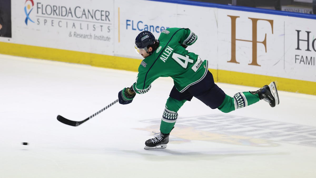 Action photo of Sean Allen of the Florida Everblades