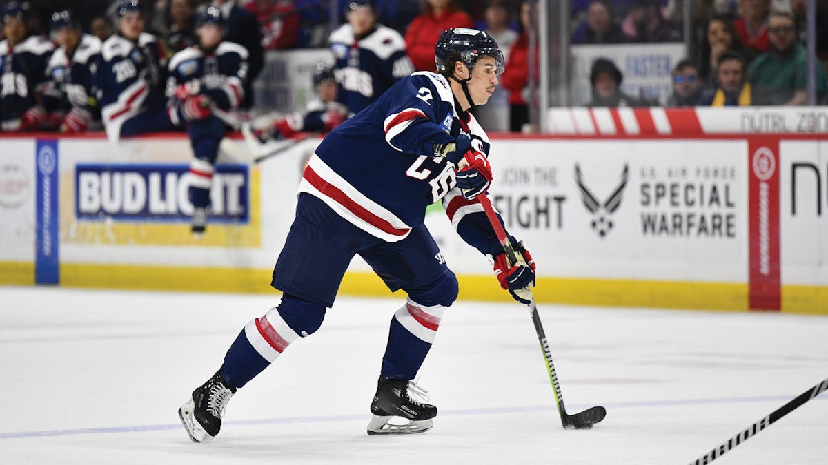 Action photo of Romain Rodzinski of the South Carolina Stingrays