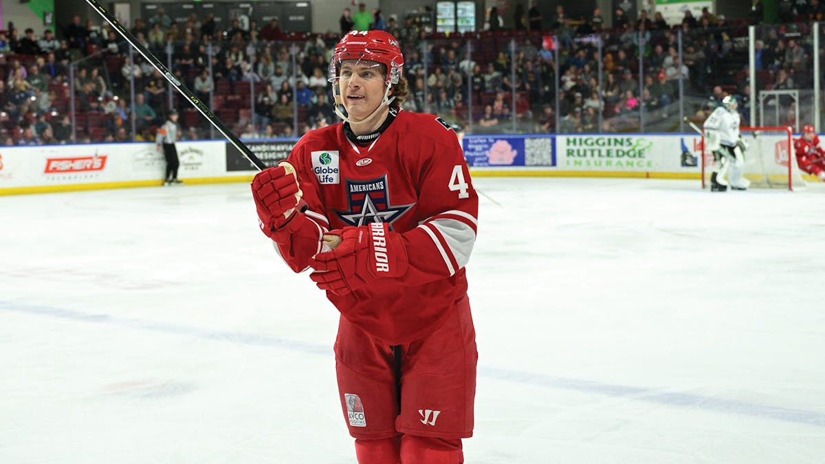 Action photo of Brad Morrison of the Allen Americans