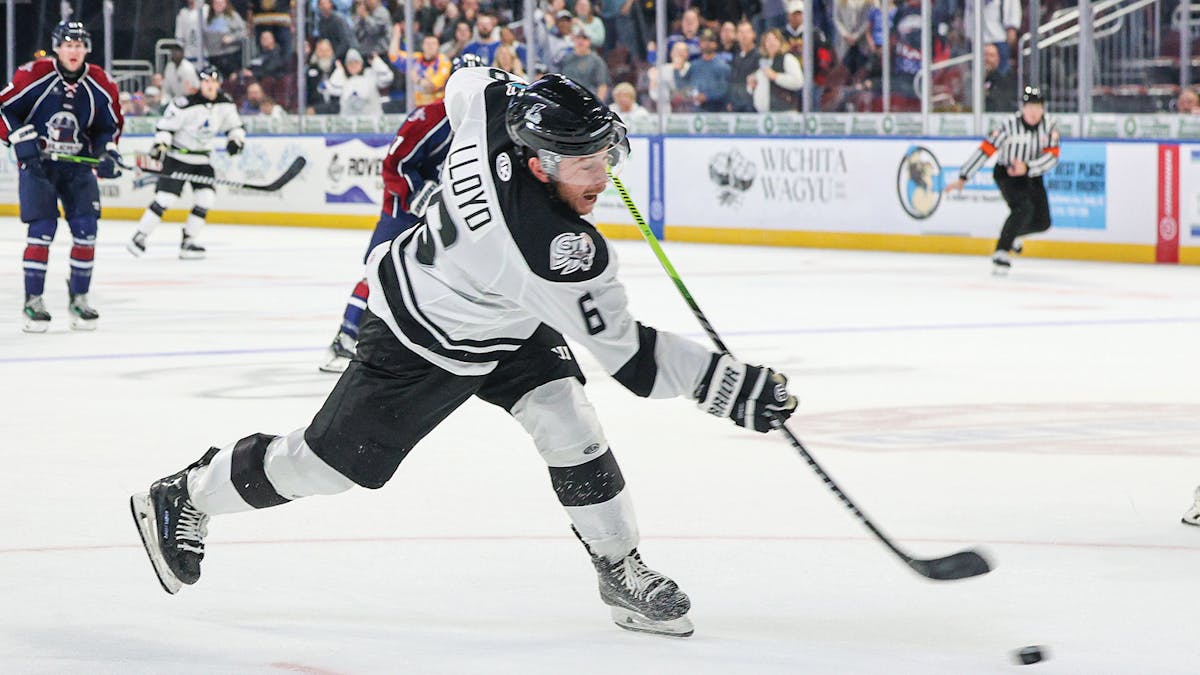 Action photo of T.J. Lloyd of the Wichita Thunder
