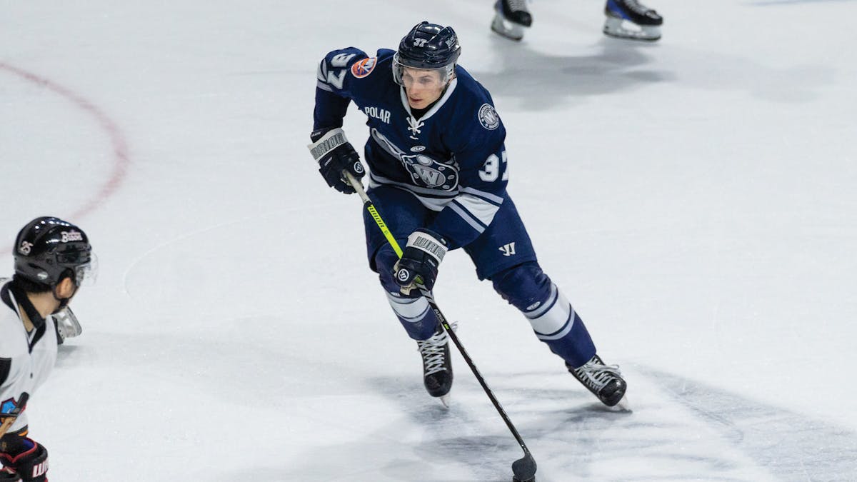 Action photo of Matt DeMelis of the Worcester Railers