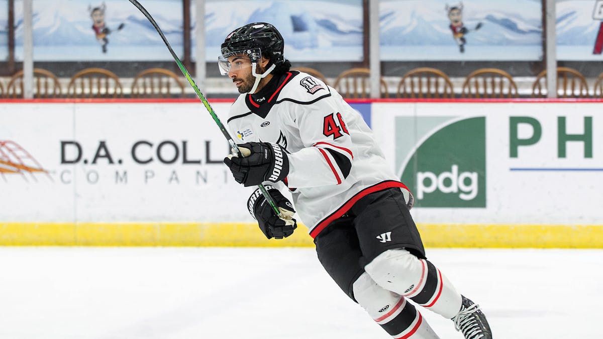 Action photo of Dan Ebrahim of the Adirondack Thunder