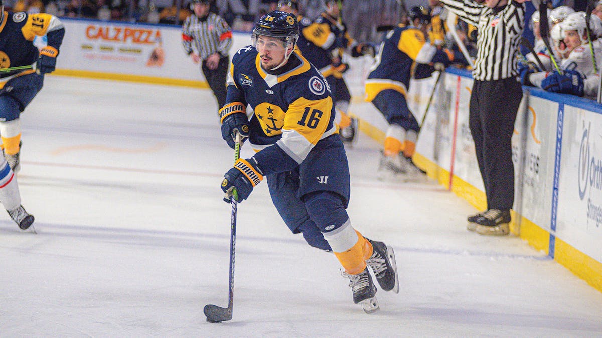 Action photo of Marko Reifenberger of the Norfolk Admirals