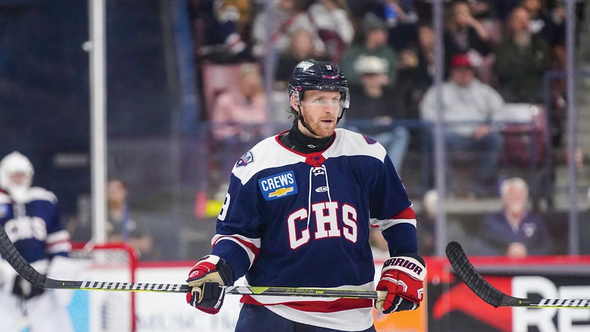 Action photo of Reilly Webb of the South Carolina Stingrays