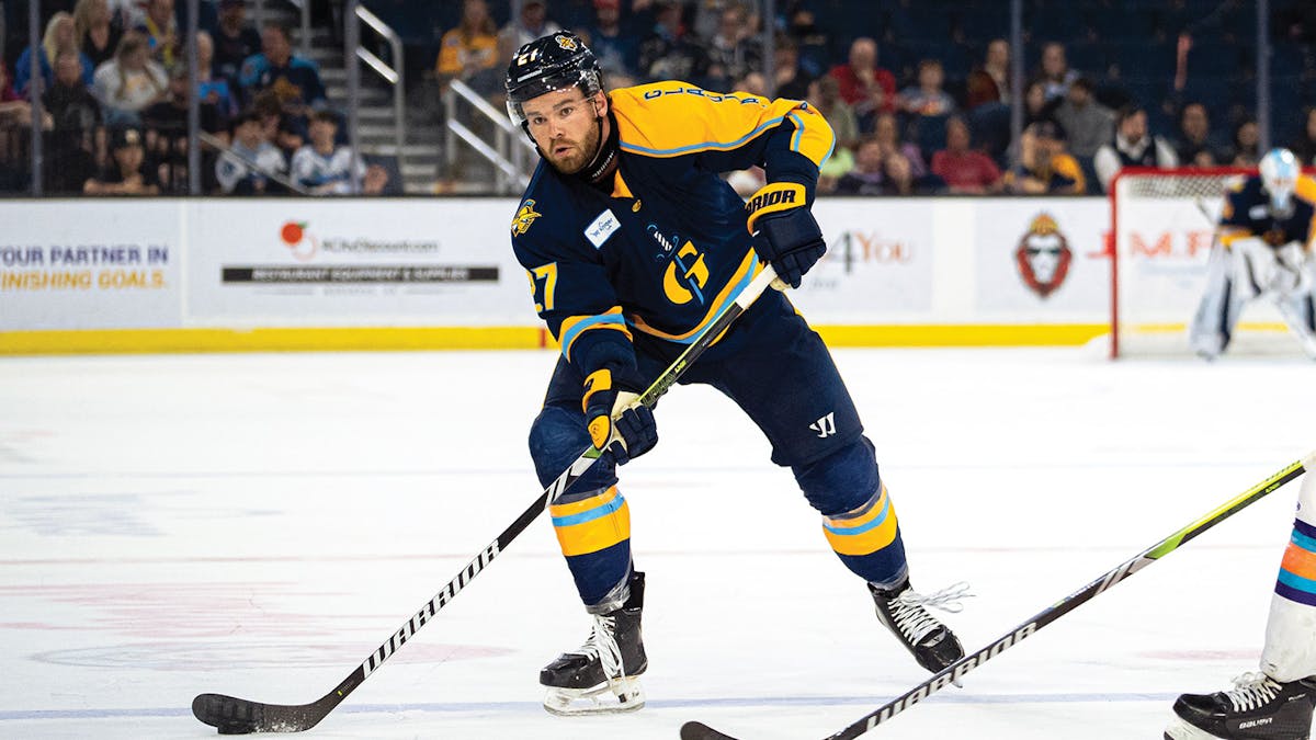 Action photo of Dylan Carabia of the Atlanta Gladiators