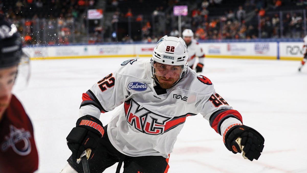 Action photo of Jack Randl of the Kansas City Mavericks