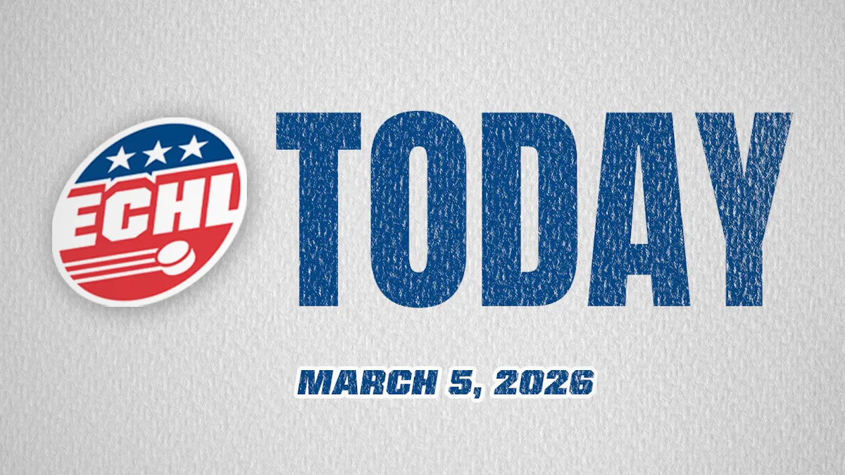 ECHL Today text with today's date