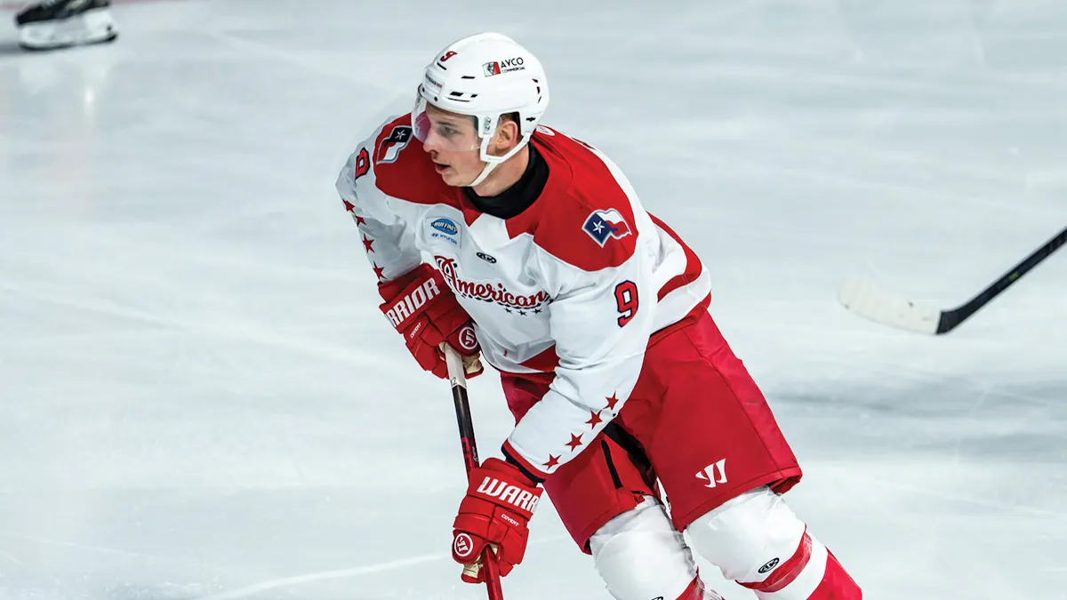 Action photo of Danny Katic of the Allen Americans