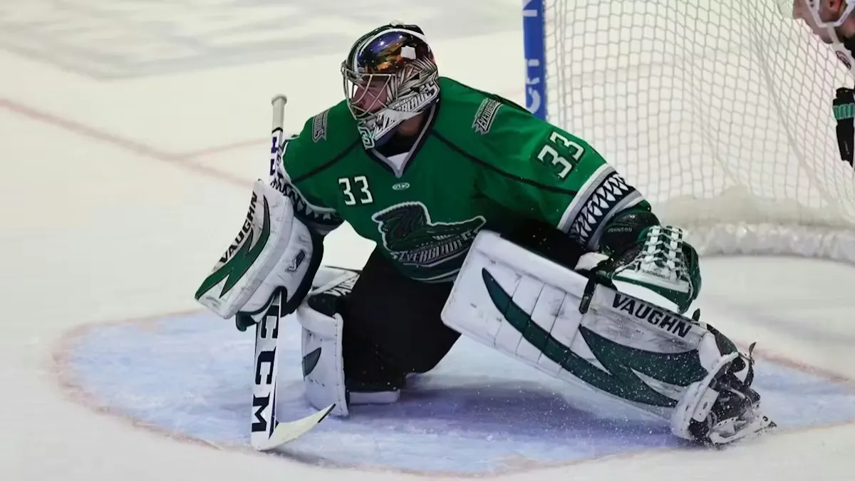 Action photo of Cam Johnson of the Florida Everblades
