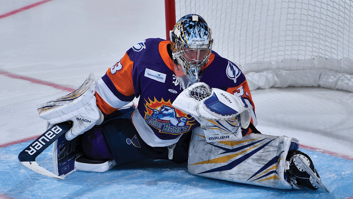 Action photo of Colten Ellis of the Orlando Solar Bears