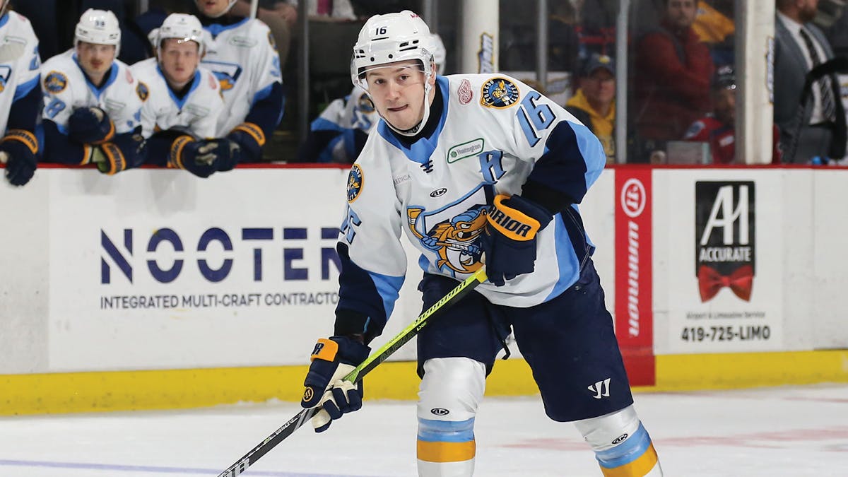 Action photo of Brandon Hawkins of the Toledo Walleye