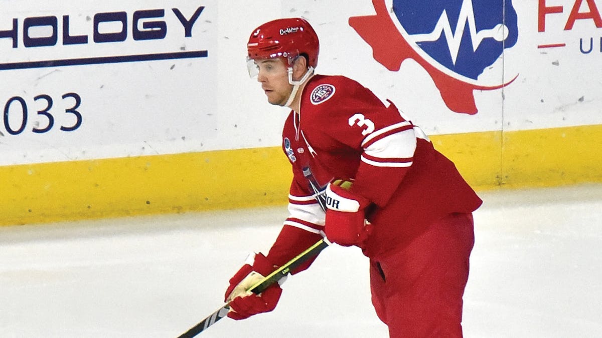 Action photo of Ryan Gagnon of the Allen Americans