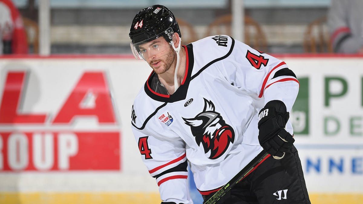 Action photo of Darian Skeoch of the Adirondack Thunder