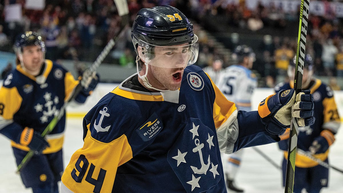 Action photo of Brady Fleurent of the Norfolk Admirals